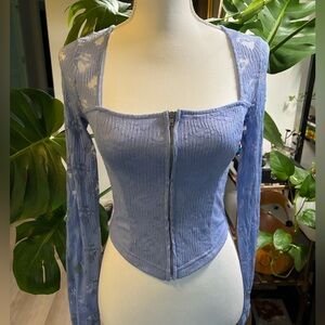 Gorgeous Light Purple Lace Corset Top